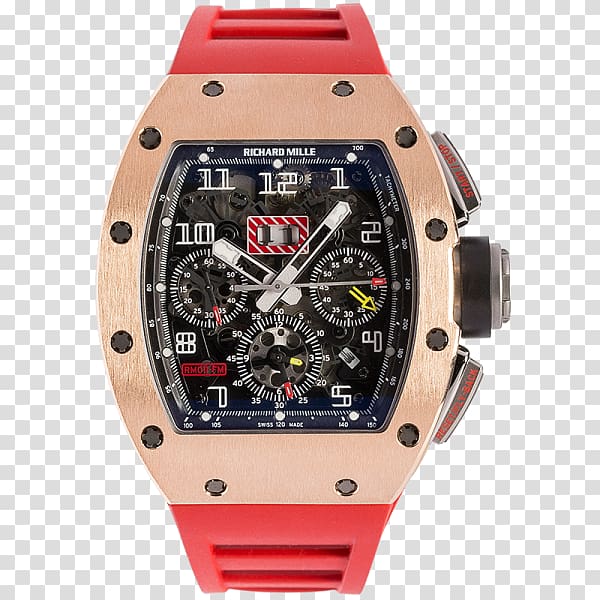 Watch Richard Mille Lotus F1 Flyback chronograph, watch transparent background PNG clipart