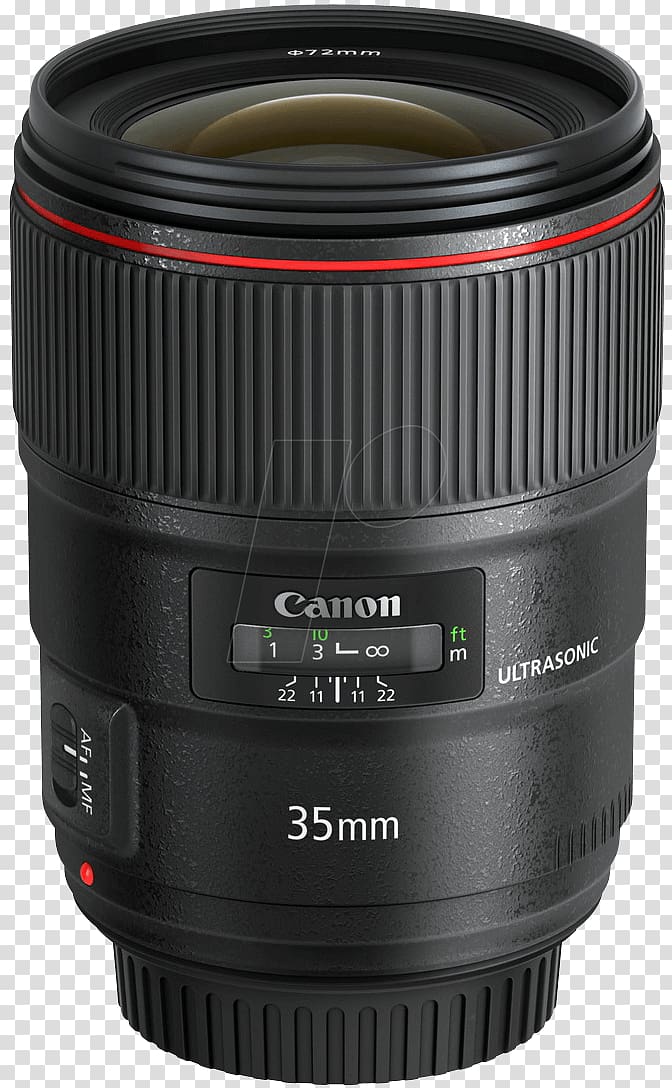 Canon EF lens mount Canon EF 35mm lens Canon EF Wide-Angle 35mm f/1.4L II USM Camera lens Canon EF 24mm lens, camera lens transparent background PNG clipart