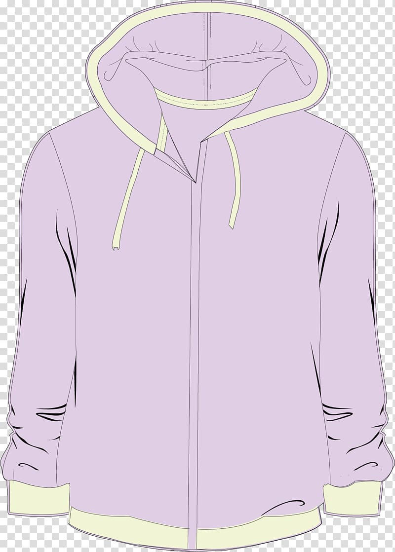 Hoodie Jacket Neck Sleeve, painted lady jacket transparent background PNG clipart