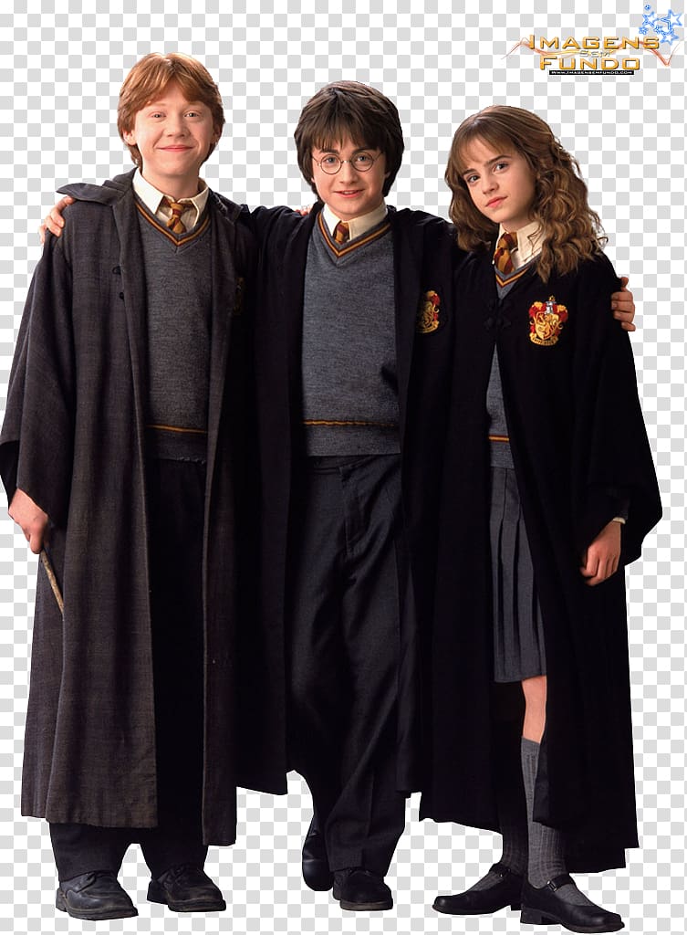 Harry Potter, Hermione Granger, and Ron Weasley, Robe Hermione Granger Harry Potter Ron Weasley Hogwarts, potter transparent background PNG clipart