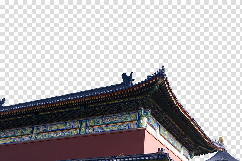 Forbidden City Temple of Heaven Facade Chinese architecture, Beijing imperial palace wall eaves transparent background PNG clipart