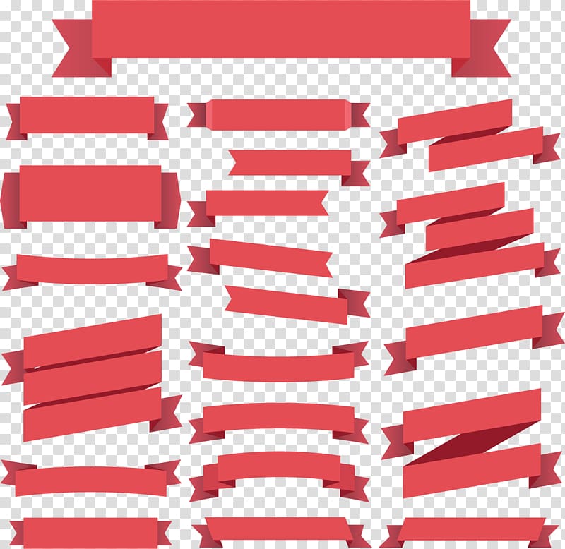 red ribbon transparent background PNG clipart