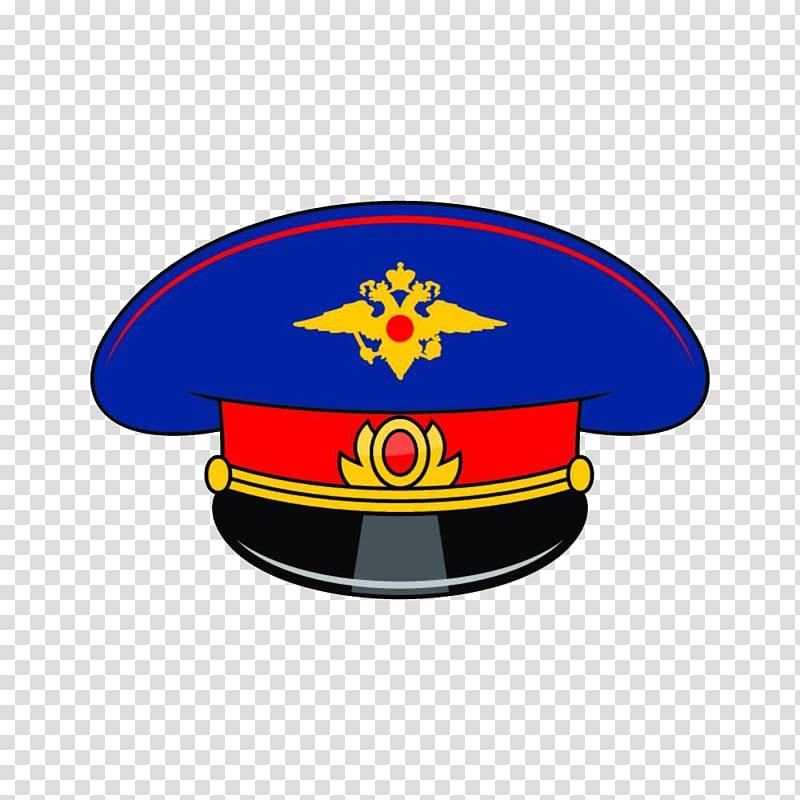 Police Hat Peaked cap , Blue cartoon police hat transparent background PNG clipart