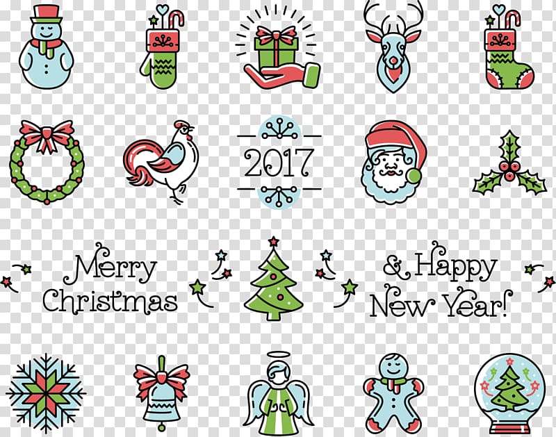 Chinese New Year Christmas Symbol, Santa Claus transparent background PNG clipart