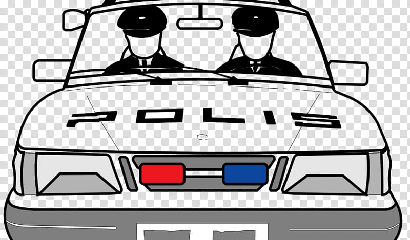 Police car Police officer, Black And White Car transparent background PNG clipart