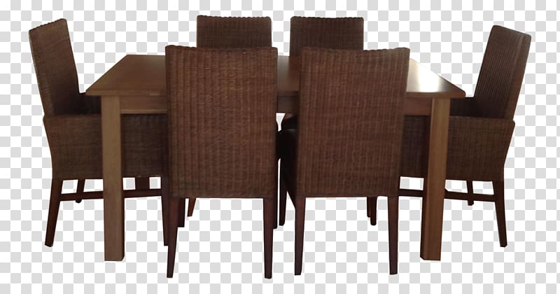 Table Chair Sable Faux Leather (D8492) Wicker Dining room, wicker transparent background PNG clipart