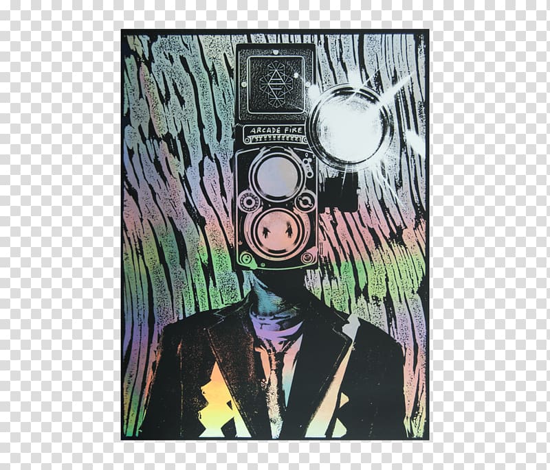 Reflektor Poster Arcade Fire Concert, design transparent background PNG clipart