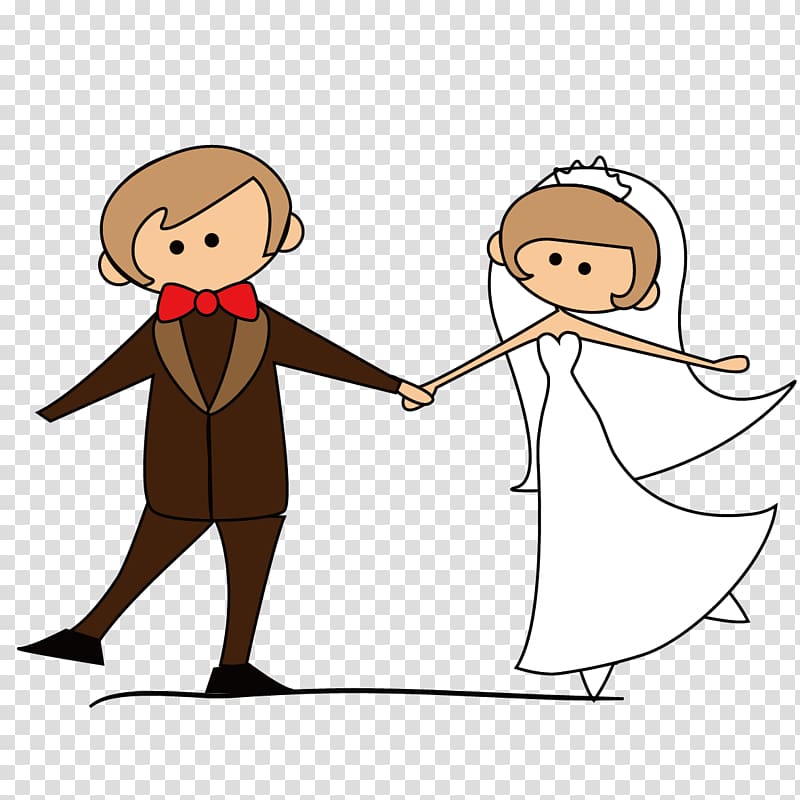 wedded couple dancing illustration, Wedding invitation Marriage Bridegroom, The bride and groom dancing transparent background PNG clipart