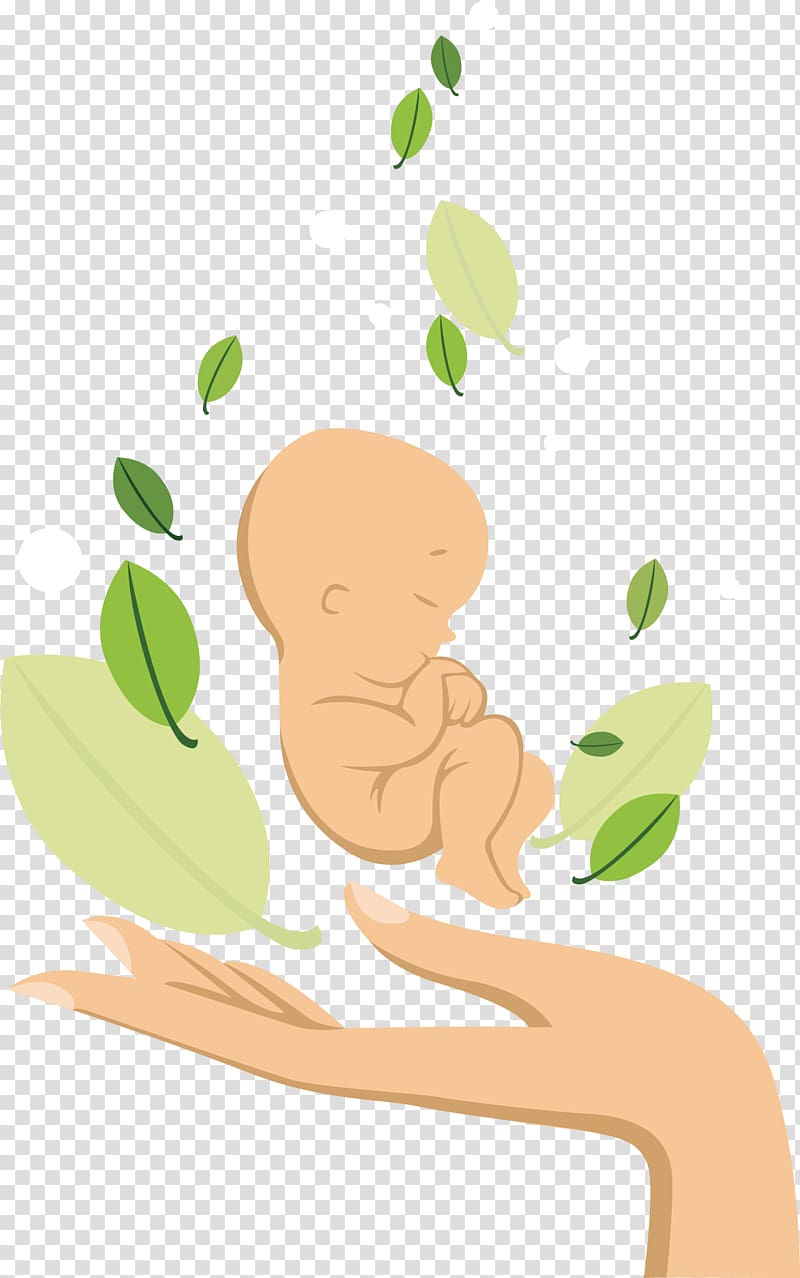 baby on person's hand , Infant Mother Child Illustration, hand-painted baby transparent background PNG clipart