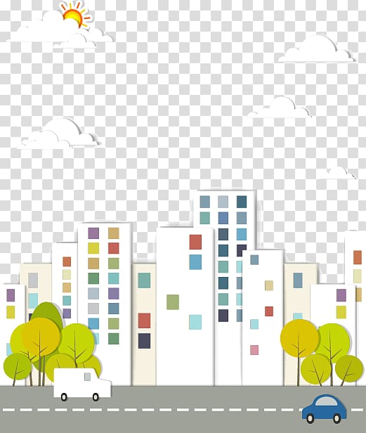 Free content , Cartoon buildings and streets transparent background PNG clipart