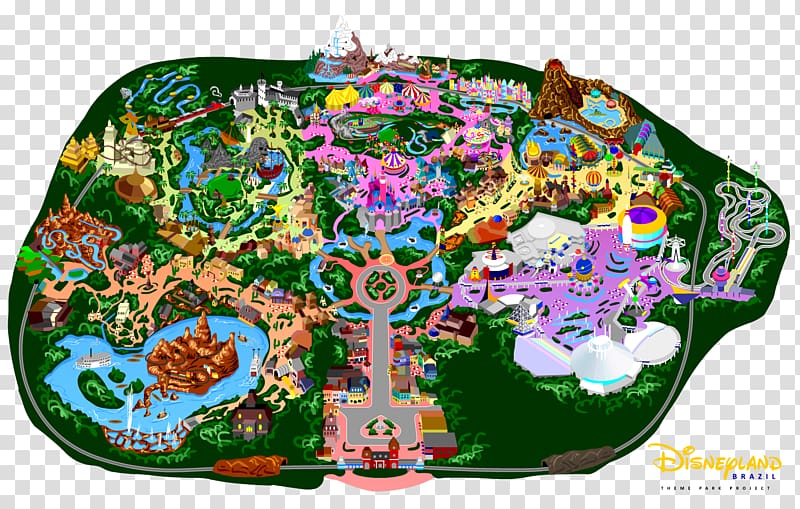 disneyland map clipart