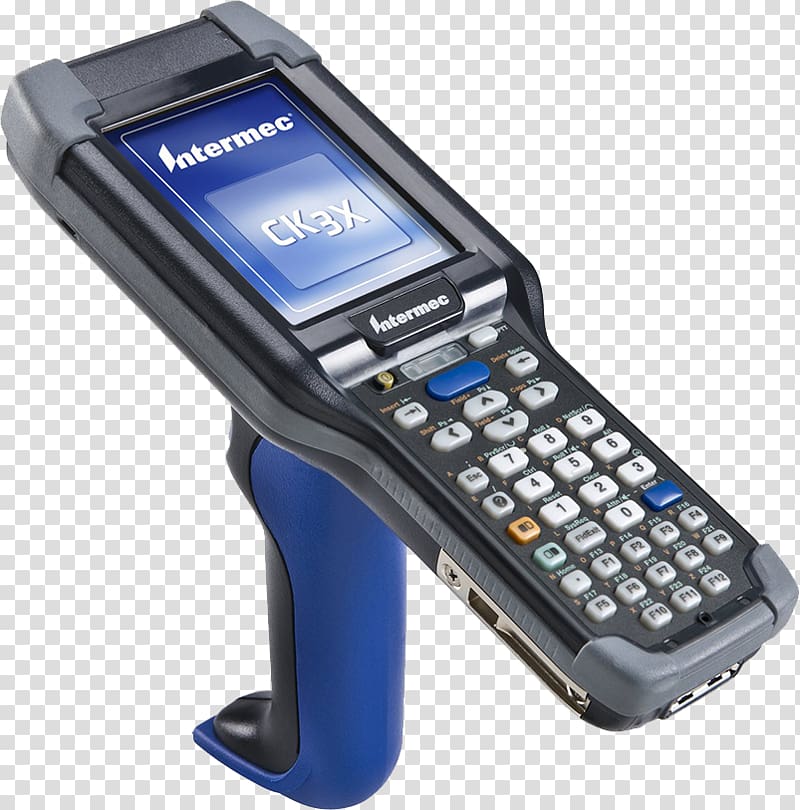 Handheld Devices Computer Barcode Scanners scanner Intermec, hand-held mobile phone transparent background PNG clipart