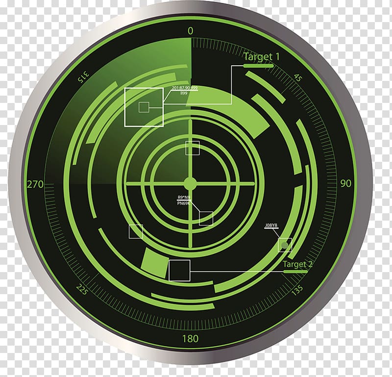 round green and black radar , Radar Illustration, Military radar transparent background PNG clipart