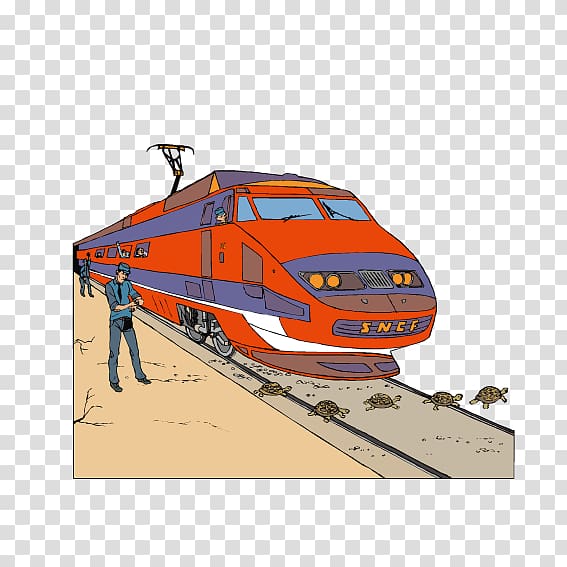 Train Rail transport Drawing High-speed rail , Train track turtle transparent background PNG clipart
