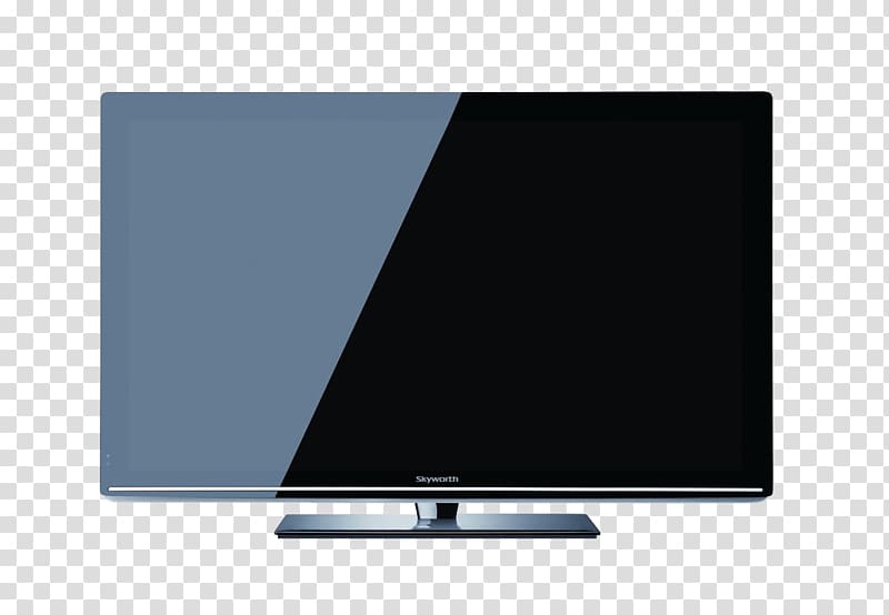 Liquid-crystal display LCD television LED-backlit LCD Television set, 4-core CPU 4K hard screen LCD TV transparent background PNG clipart