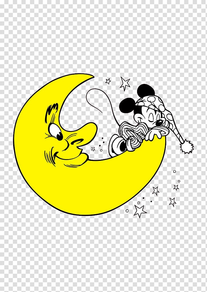 Mickey Mouse Minnie Mouse Moon , Yellow moon transparent background PNG clipart