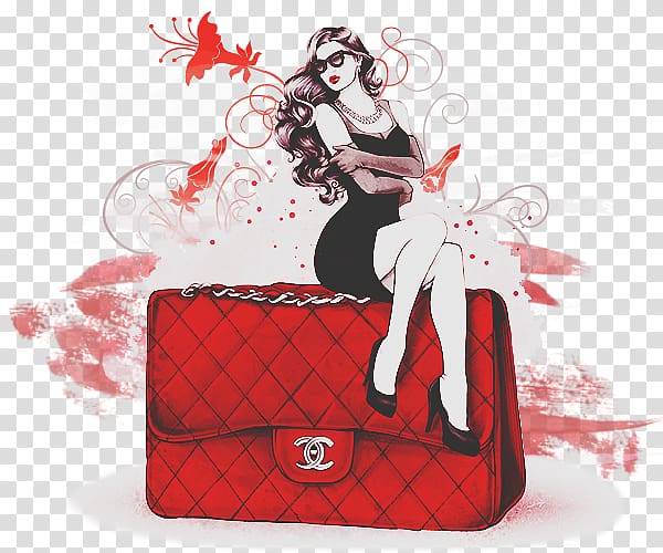 Chanel Handbag Louis Vuitton Fashion illustration, chanel transparent background PNG clipart