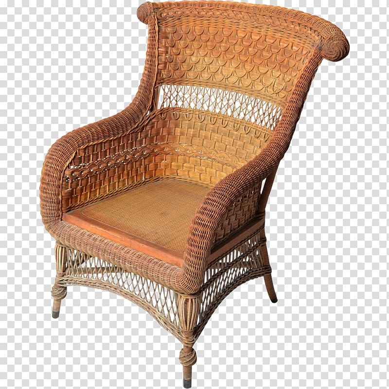 Wicker Garden furniture Chair Table, armchair transparent background PNG clipart