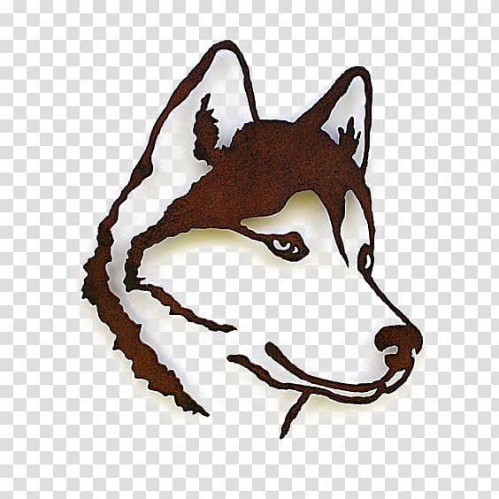 brown wolf artwork, Siberian Husky Alaskan Malamute Pet Silhouette , Husky illustration transparent background PNG clipart