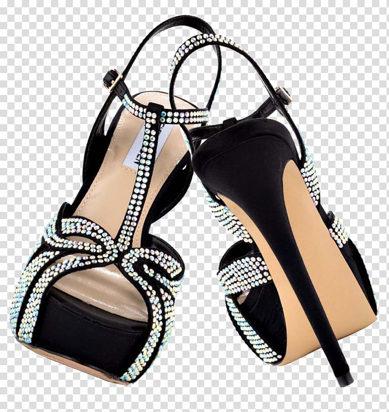 Sandal High-heeled shoe Stiletto heel Platform shoe, sandal transparent background PNG clipart