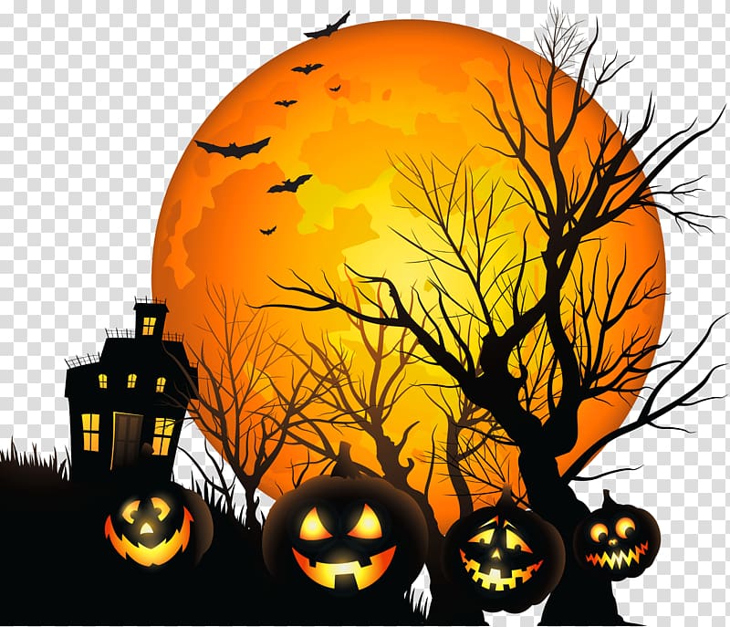 New Yorks Village Halloween Parade Pumpkin Painting, Haunting Halloween transparent background PNG clipart