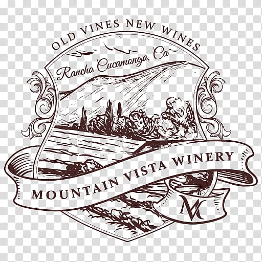 Mountain Vista Winery & Vineyards Biane Family Properties Logo, wine transparent background PNG clipart