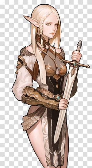 Mabinogi Duel Concept art Character, Sword woman transparent background PNG clipart thumbnail