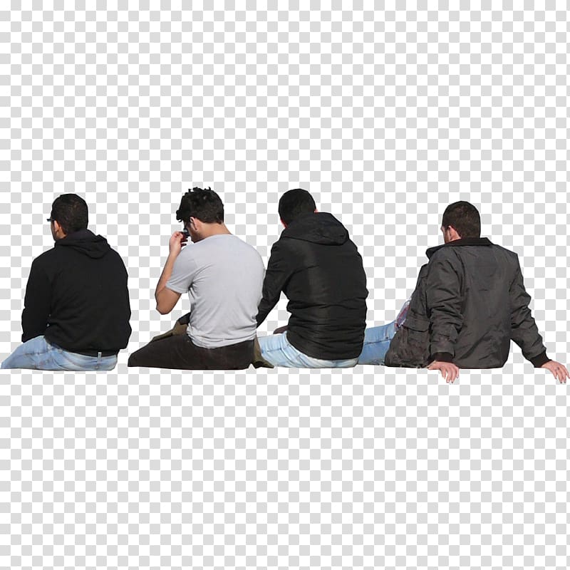 four sitting men on its back crop , Sitting Architecture Rendering Visualization, sitting man transparent background PNG clipart