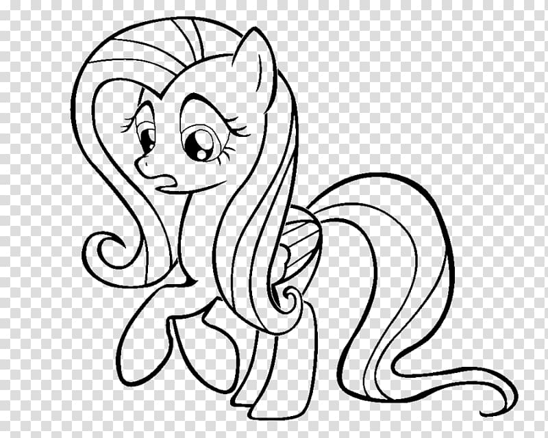 my little pony clipart black and white