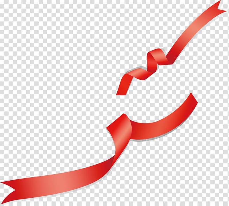 Red ribbon Textile, Red Ribbon transparent background PNG clipart