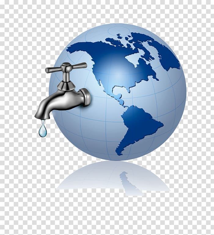 Earth Globe Tap Drinking water, earth transparent background PNG clipart