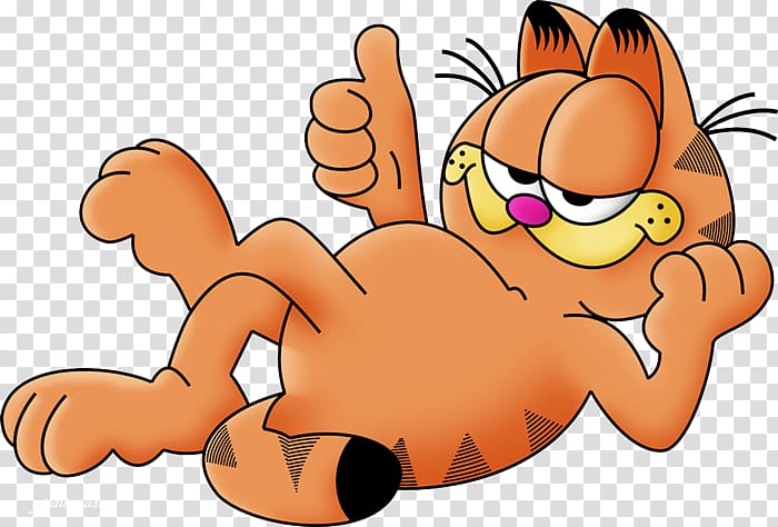 Garfield Minus Garfield Odie Thumb signal, Garfield's Defense transparent background PNG clipart