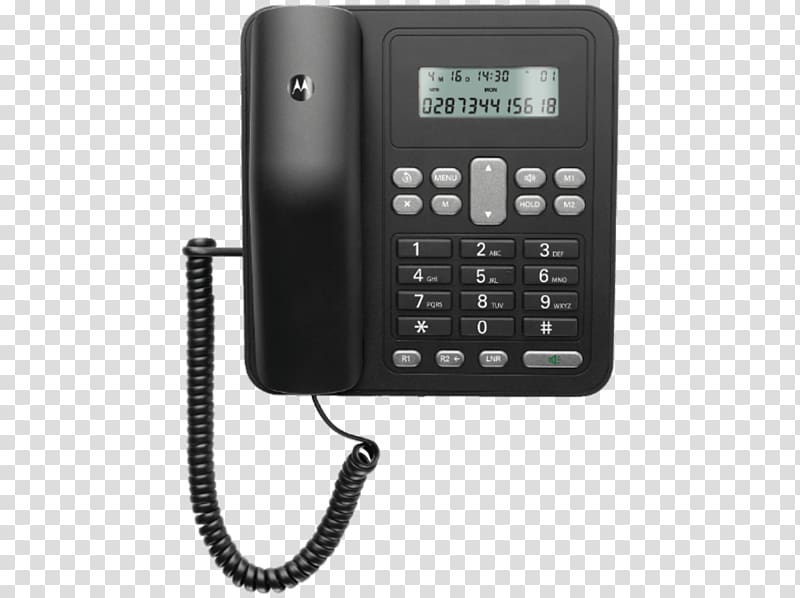 Home & Business Phones Telephone Motorola Phone ct320 Black Motorola CT320 Noir téléphone fixe Caller ID, phone call transparent background PNG clipart
