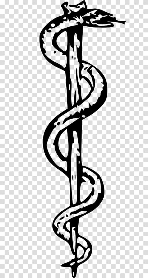 Rod of Asclepius Medicine Staff of Hermes Apollo, symbol transparent background PNG clipart