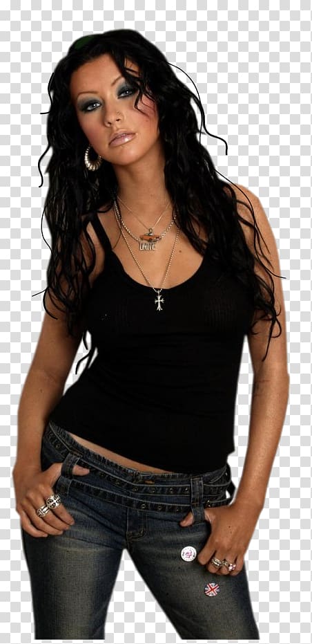 Christina Aguilera Hairstyle Black hair Model, hair transparent background PNG clipart