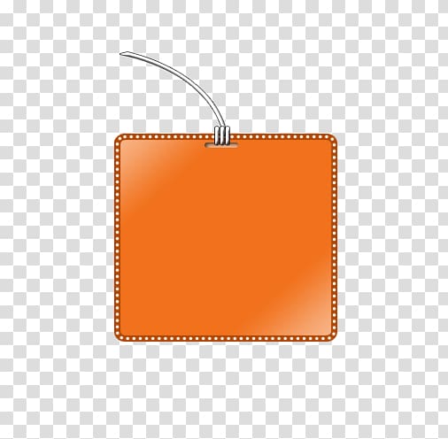 Icon, Orange tag hanging transparent background PNG clipart