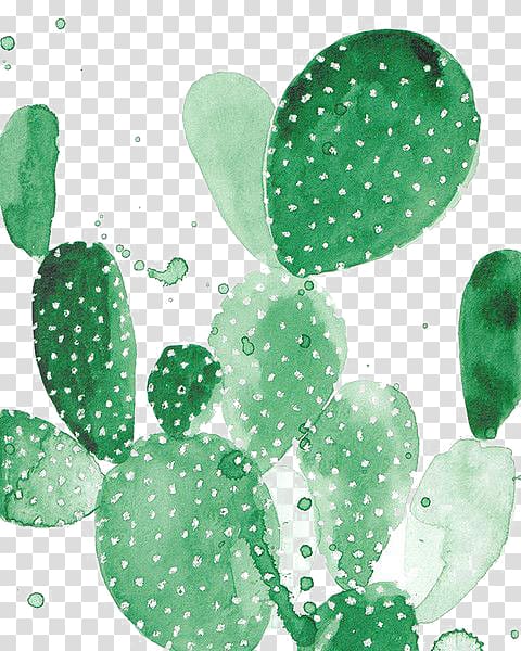 bunny ear cactus illustration, Printmaking Cactaceae Work of art Illustration, cactus transparent background PNG clipart