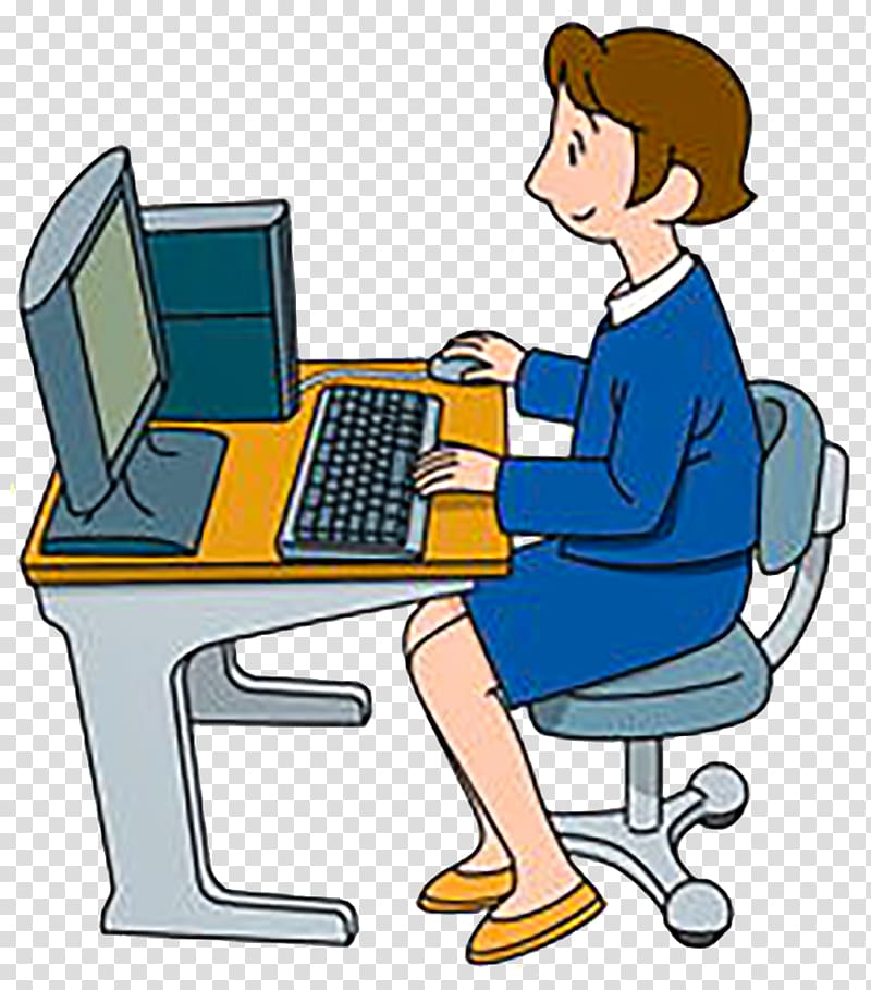 Personal computer , The computer desk office transparent background PNG clipart