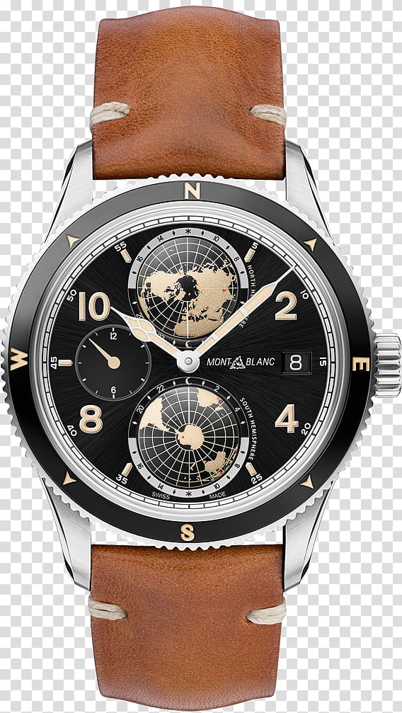 Salon international de la haute horlogerie Geosphere Montblanc Chronograph Watch, watch transparent background PNG clipart