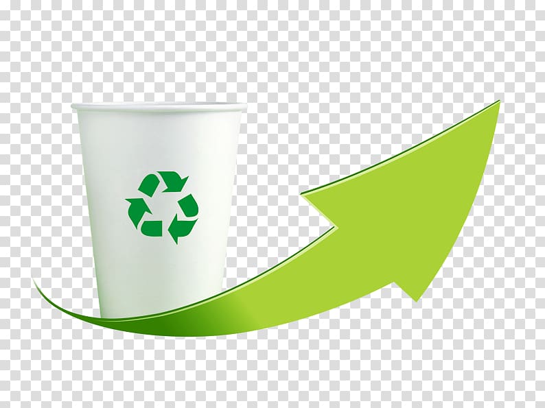 Recycling symbol Paper Recycling bin Waste, Green Recycle paper cups Creative transparent background PNG clipart