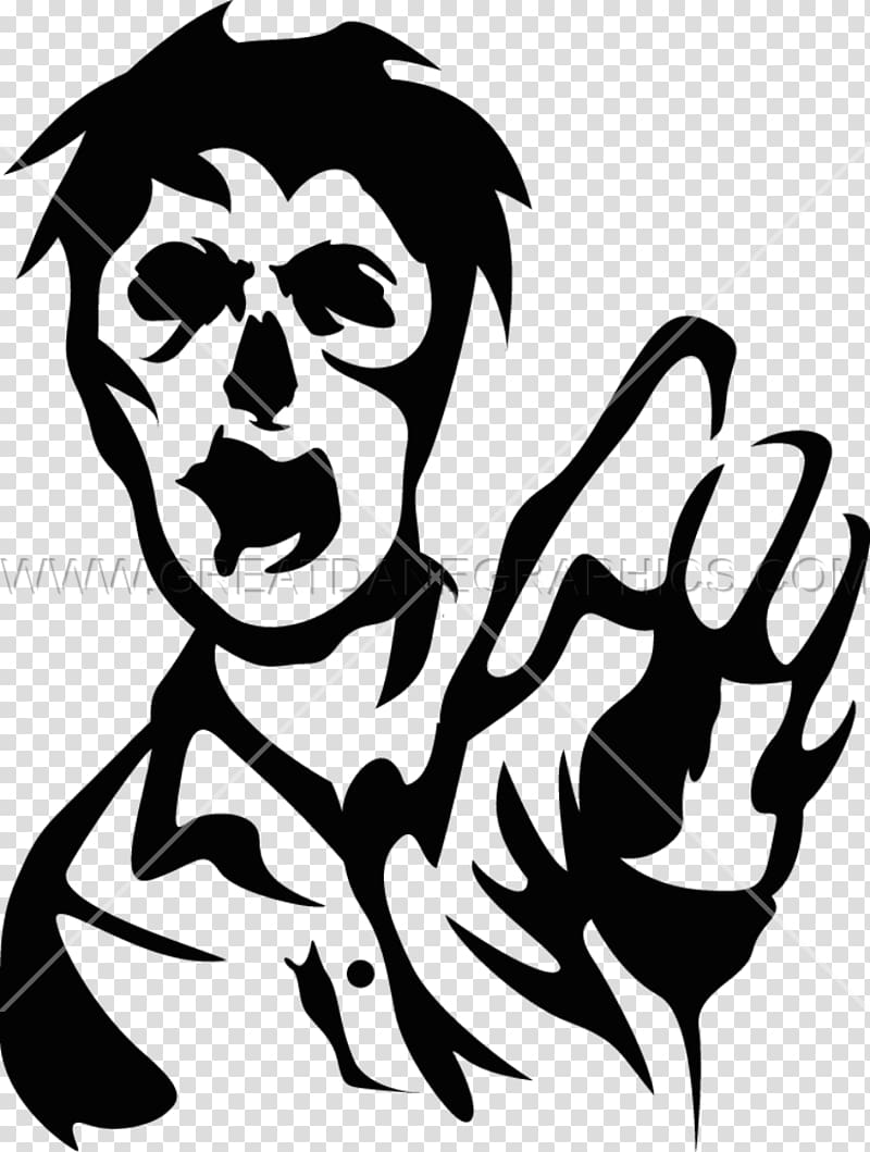 Printed T-shirt Printing Stencil , zombie printing transparent background PNG clipart