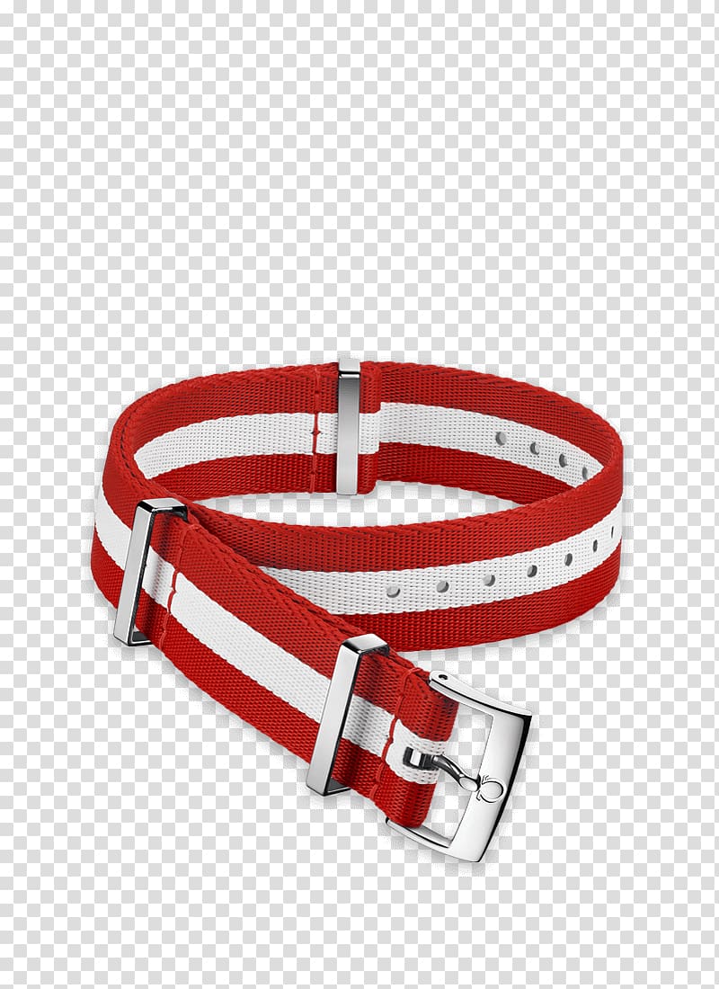 Belt Watch strap Omega SA NATO, red white stripes transparent background PNG clipart