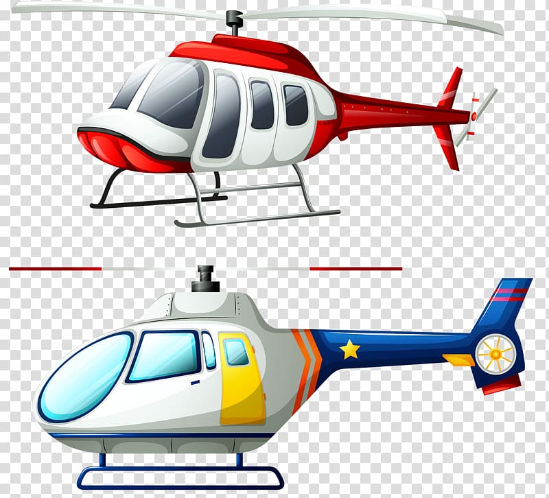 Helicopter illustration Illustration, Two helicopters transparent background PNG clipart