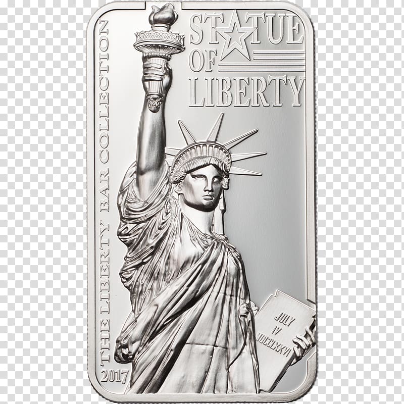 Statue of Liberty Cook Islands The Queen\'s Beasts Coin, statue of liberty transparent background PNG clipart