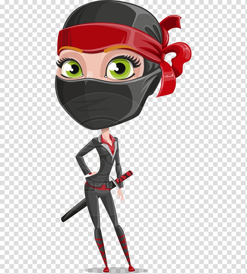 Cartoon graphics Ninja Girls , Ninja mask transparent background PNG clipart