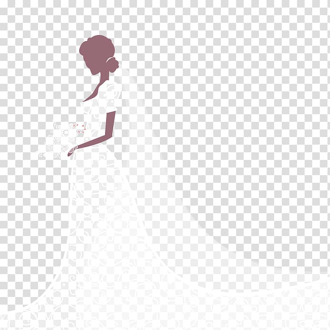 illustration of woman in bridal gown, Angle Pattern, Wear wedding bride material transparent background PNG clipart