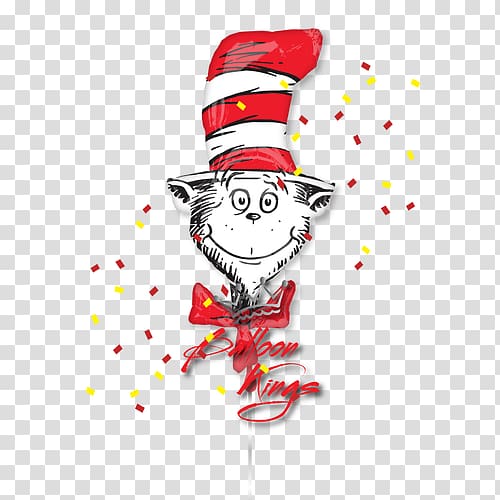 The Cat in the Hat Mylar balloon Birthday Dr. Seuss\'s Beginner Book Collection, dr seuss transparent background PNG clipart