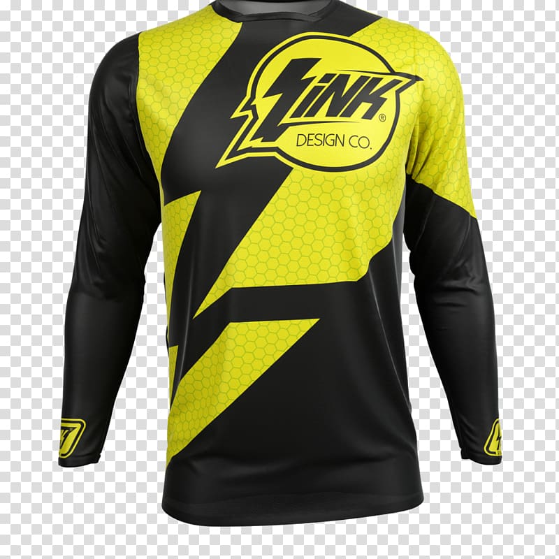 T-shirt Cycling jersey Sleeve Clothing, yellow view by category transparent background PNG clipart