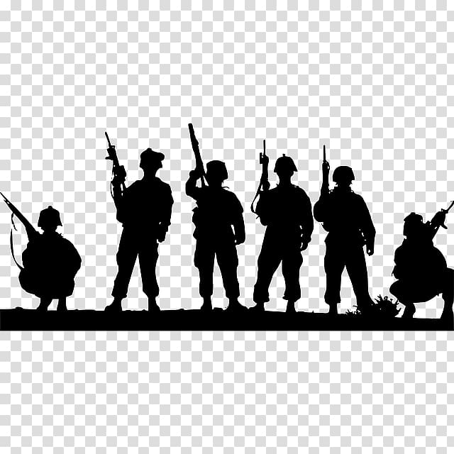 Soldier Military Silhouette , Military Parade transparent background PNG clipart