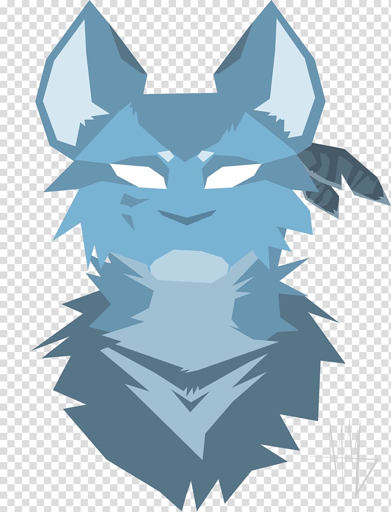 Cat Gray wolf Blue Warriors, blue geometric transparent background PNG clipart